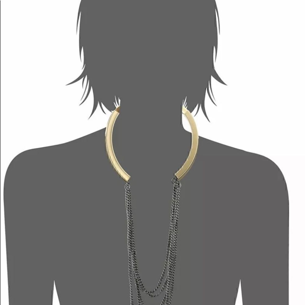 Steve Madden Statement Collar Multi Chain Necklace‎ - Picture 6 of 7